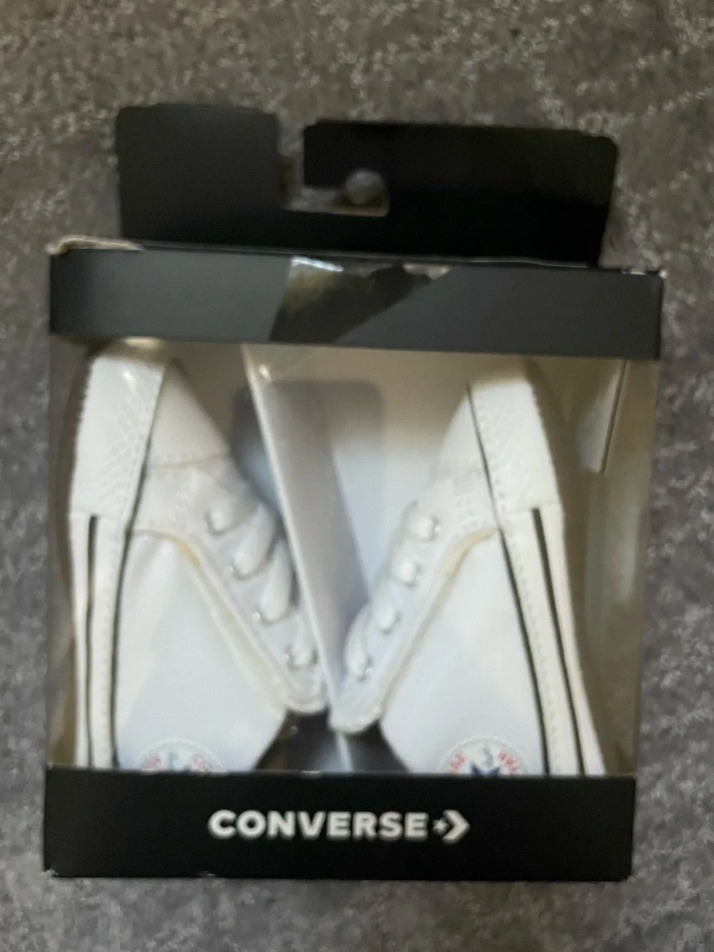 Converse All Star White Canvas Baby Low-Top Sneakers- Brand New